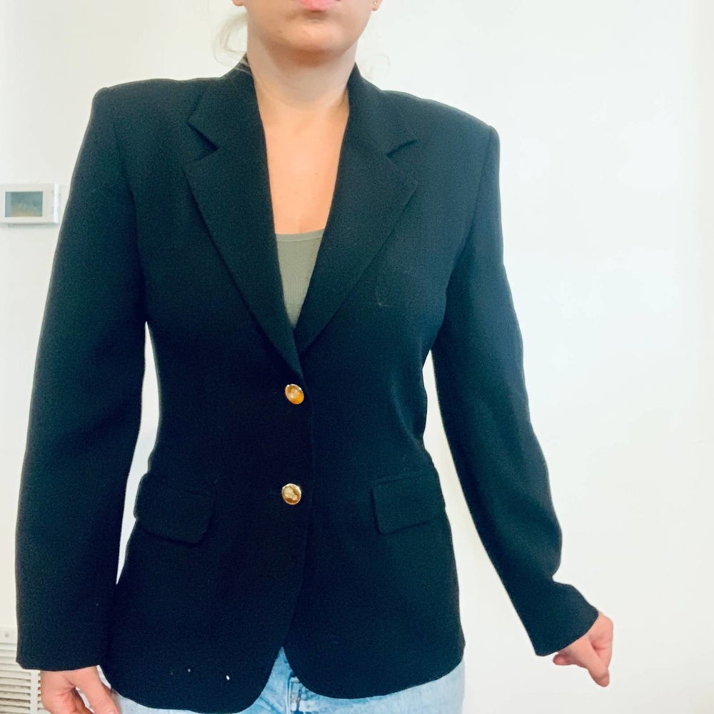 Doncaster Black Single Breasted Two-Button Blazer… - image 1